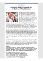 2022-03-22-Absolute-Sincerity-towards-God-in-the-Most-Difficult-Situation